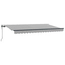 vidaXL Behúzható napellenző Antracit 400 x 200 cm szövet