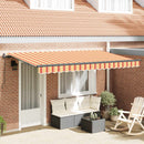 vidaXL Behúzható napellenző Sárga 400 x 200 cm szövet
