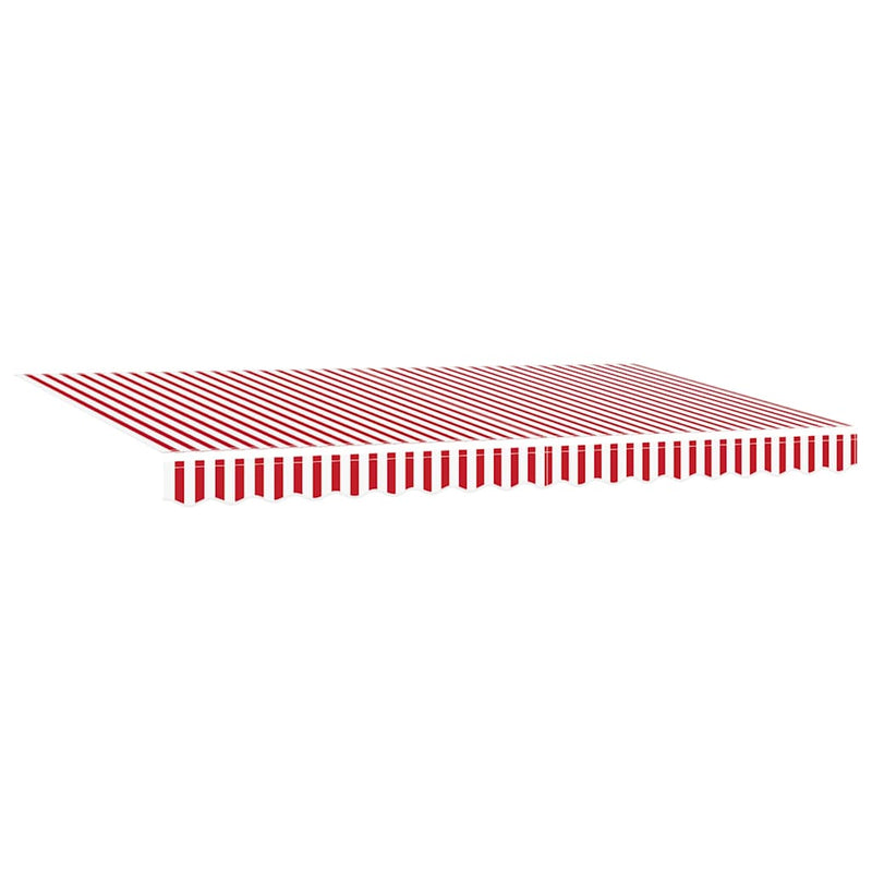 vidaXL Behúzható napellenző Piros, Fehér 400 x 200 cm