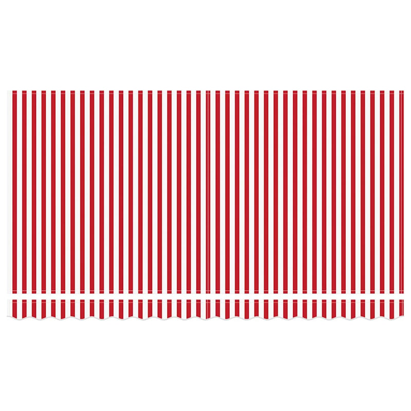 vidaXL Behúzható napellenző Piros, Fehér 400 x 200 cm