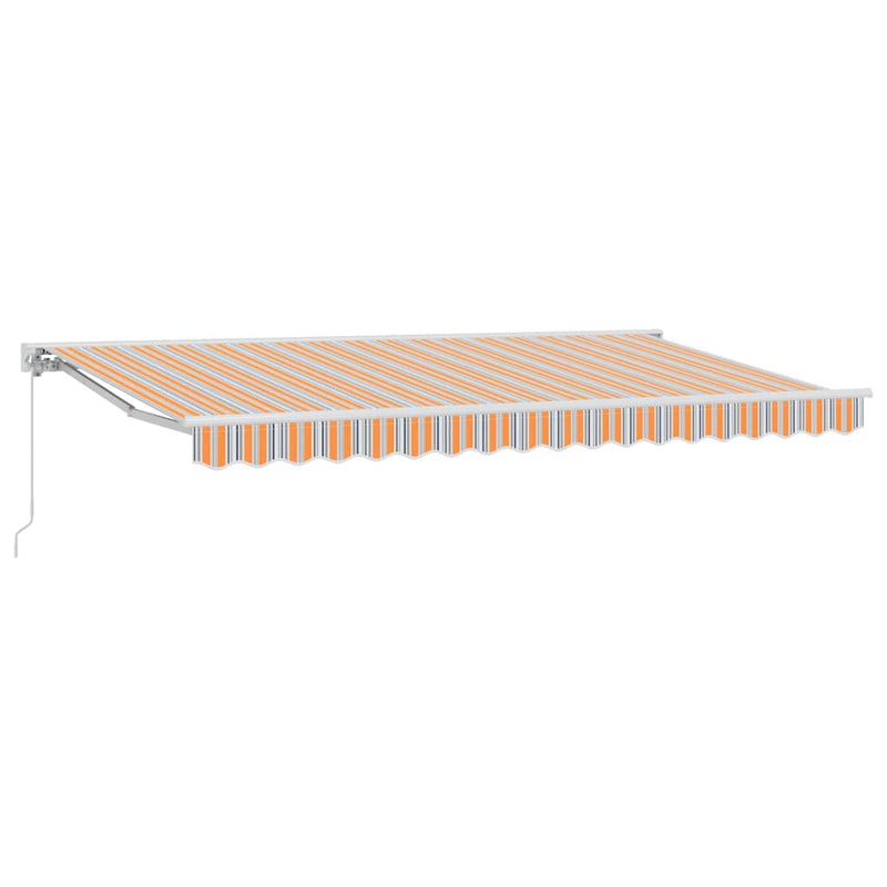 vidaXL Behúzható napellenző Tarka csíkos 400x200 cm szövet
