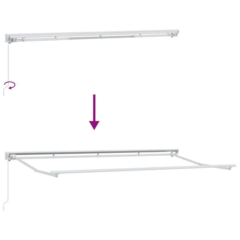vidaXL Behúzható napellenző Tarka csíkos 400x200 cm szövet