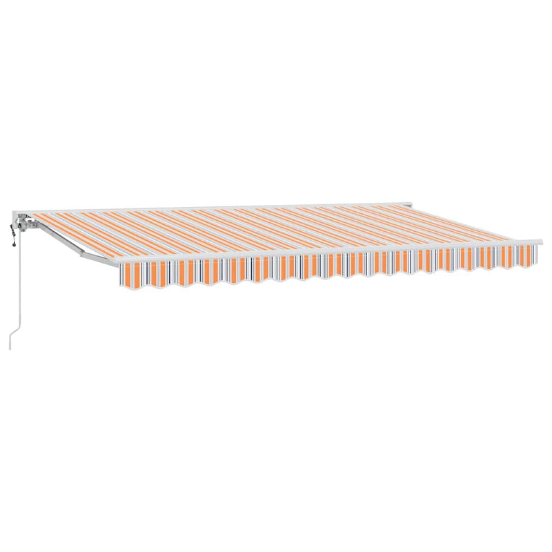 vidaXL Behúzható napellenző Tarka csíkos 400x200 cm szövet