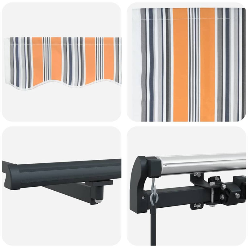 vidaXL Behúzható napellenző Sokszínű 400 x 200 cm