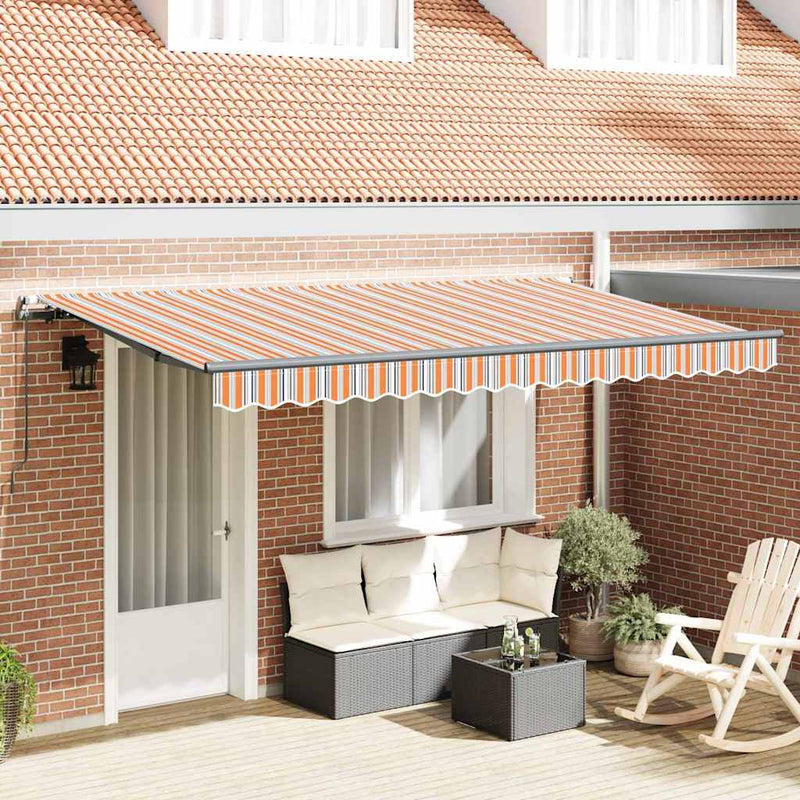 vidaXL Behúzható napellenző Sokszínű 400 x 200 cm