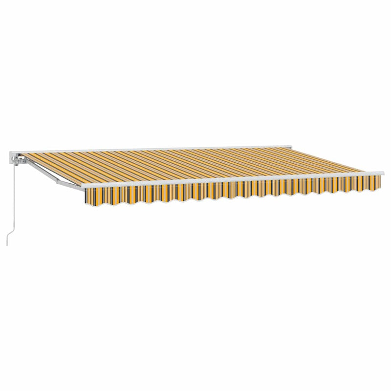 vidaXL Behúzható napellenző Tarka csíkos 400x200 cm szövet