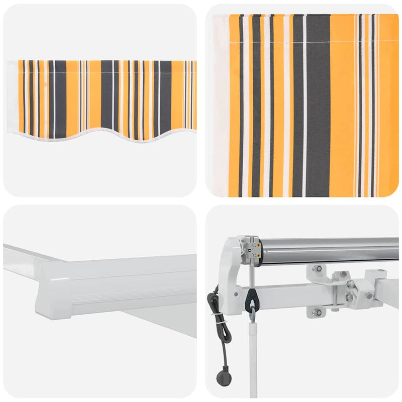 vidaXL Behúzható napellenző Sokszínű 400 x 200 cm