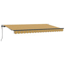 vidaXL Behúzható napellenző Sokszínű 400 x 200 cm Pamut és Alumínium