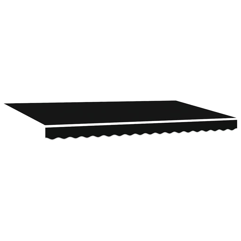 vidaXL Behúzható napellenző Fekete 400 x 200 cm Poliészter, Alumínium