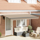 vidaXL Behúzható napellenző Bézs 400 x 200 cm szövet