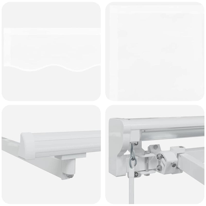 vidaXL Behúzható napellenző Fehér 400x200 cm szövet