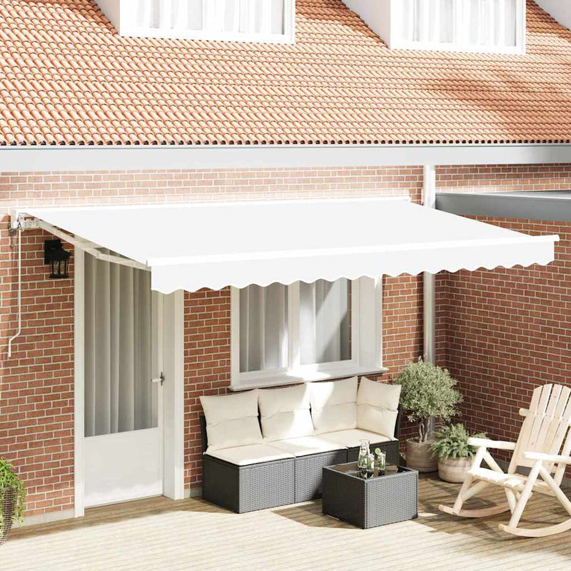 vidaXL Behúzható napellenző Fehér 400x200 cm szövet