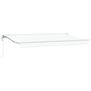 vidaXL Behúzható napellenző Fehér 400x200 cm szövet