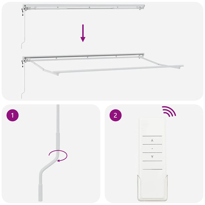 vidaXL Behúzható napellenző Fehér 400x200 cm szövet