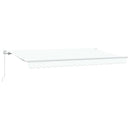 vidaXL Behúzható napellenző Fehér 400 x 200 cm Pamut és Alumínium