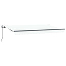 vidaXL Behúzható napellenző Fehér 400 x 200 cm Pamut és Alumínium