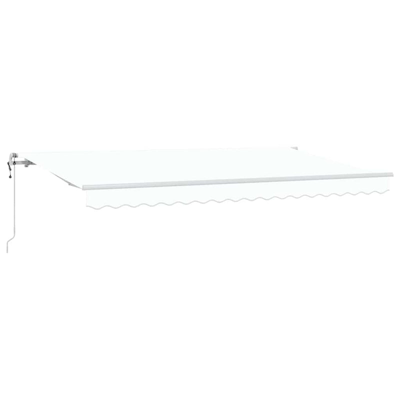 vidaXL Behúzható napellenző Fehér 400 x 200 cm Pamut és Alumínium