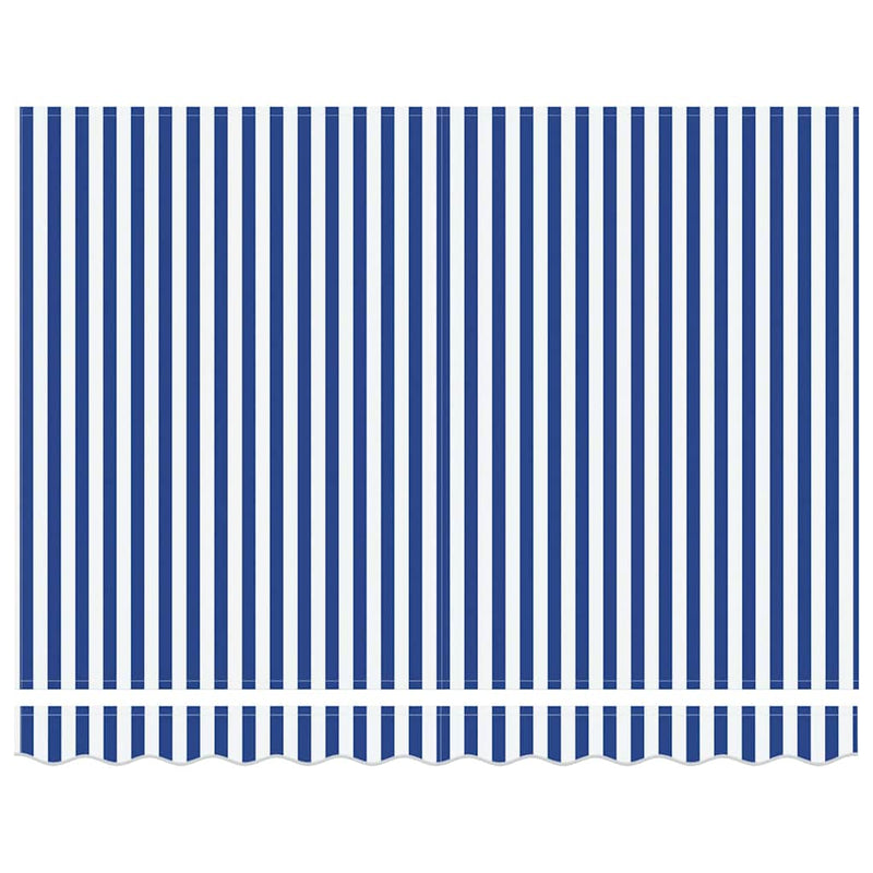vidaXL Behúzható napellenző Kék és Fehér 300 x 250 cm Szövet és Fém