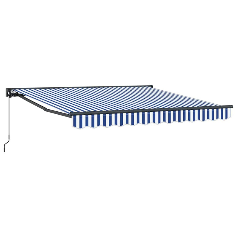 vidaXL Behúzható napellenző Kék és Fehér 300x250 cm szövet