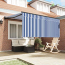 vidaXL Behúzható napellenző Kék és fehér 300 x 250 cm szövet