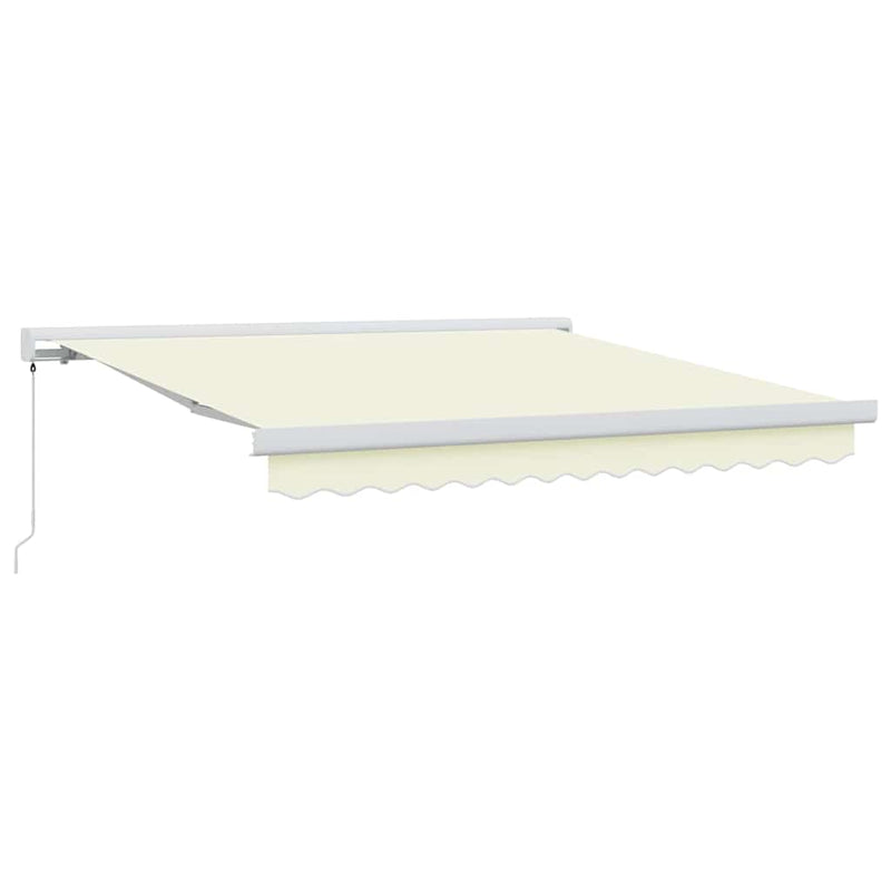 vidaXL Behúzható napellenző Krém 300 x 250 cm Szövet, Fém