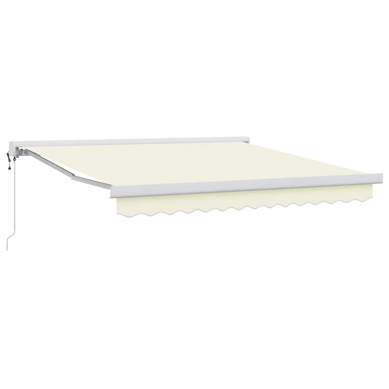 vidaXL Behúzható napellenző Krém 300 x 250 cm Szövet, Fém