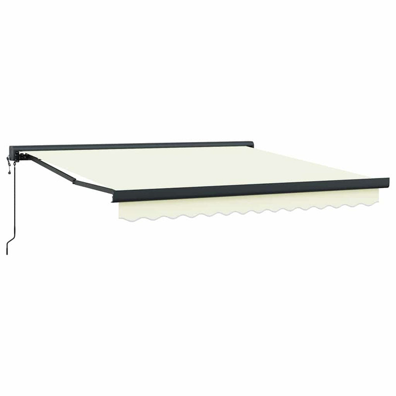 vidaXL Behúzható napellenző Krém 300 x 250 cm Szövet, Fém