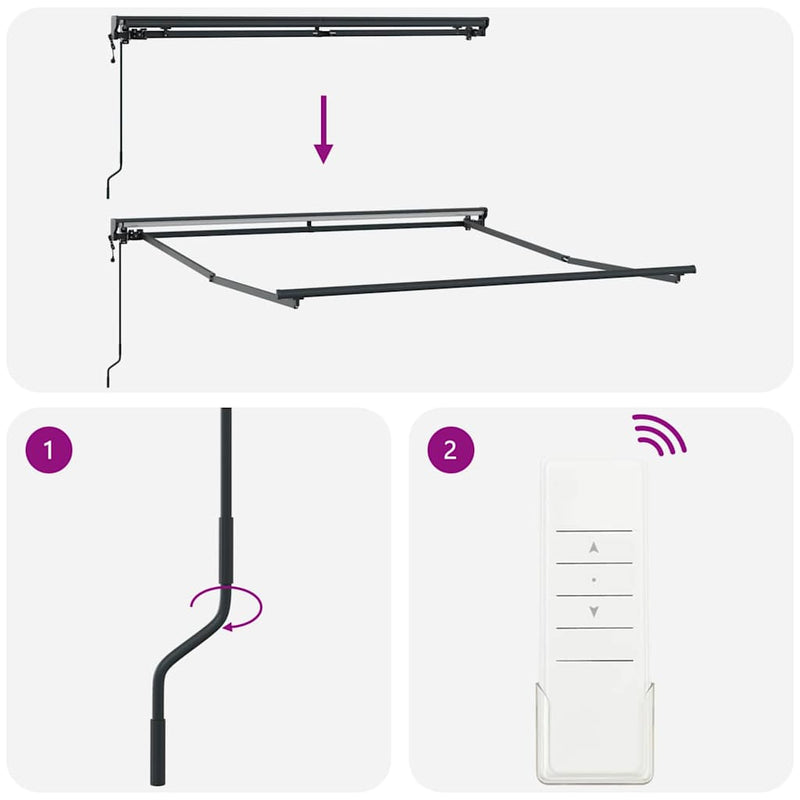 vidaXL Behúzható napellenző Krém 300x250 cm szövet