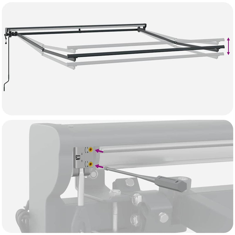 vidaXL Behúzható napellenző Krém 300x250 cm szövet