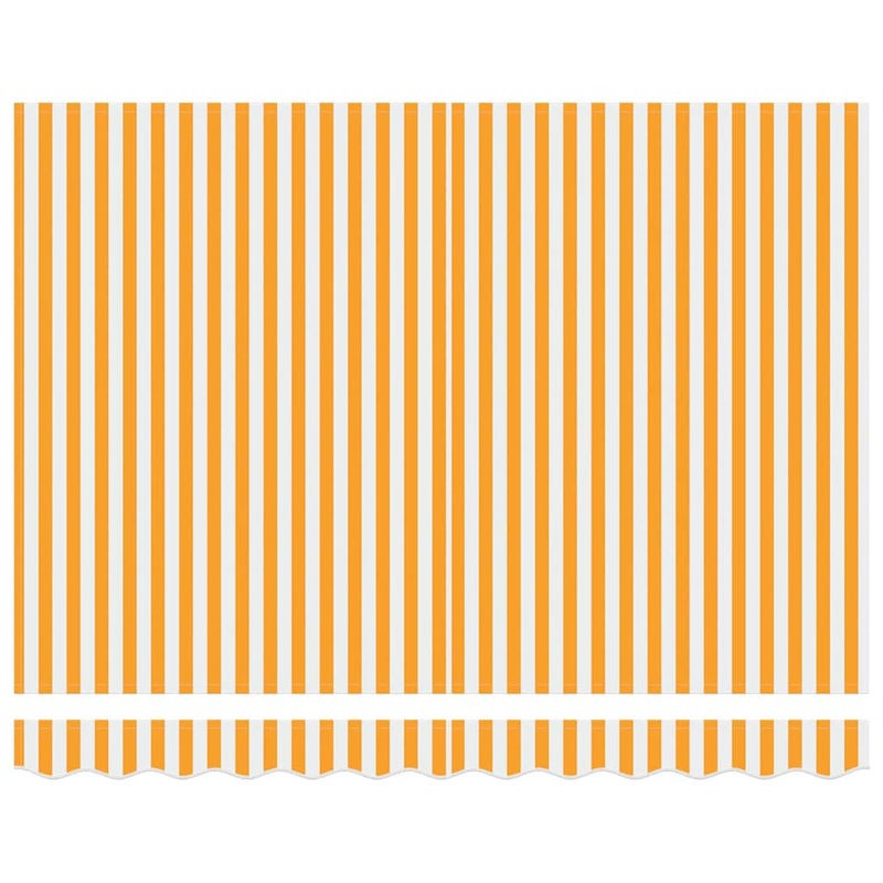 vidaXL Behúzható napellenző Sárga és fehér 300 x 250 cm Szövet, Fém
