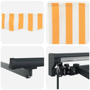 vidaXL Behúzható napellenző Sárga és Fehér 300x250 cm szövet