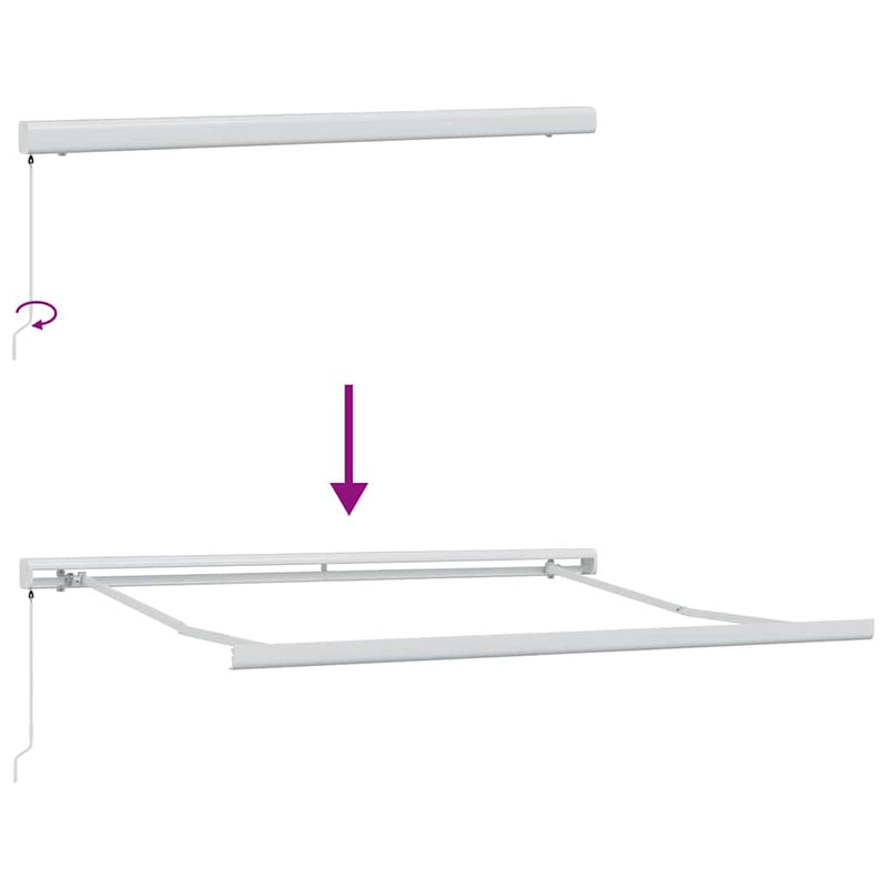 vidaXL Behúzható napellenző Antracit 300 x 250 cm Szövet, Fém