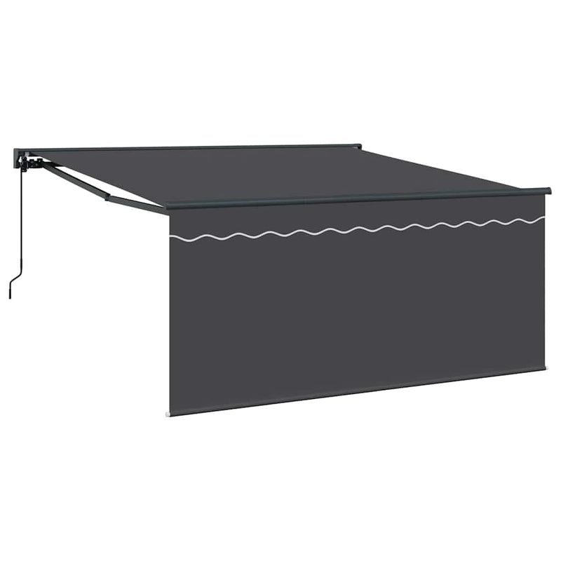 vidaXL Behúzható napellenző Szürke és antracit 300 x 250 cm