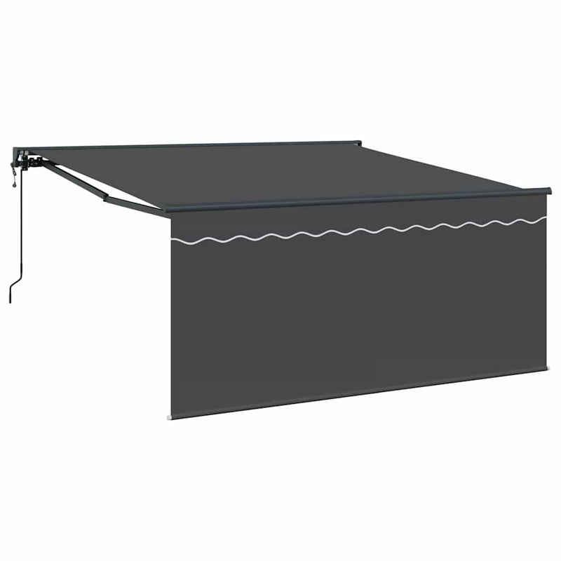 vidaXL Behúzható napellenző Szürke és antracit 300 x 250 cm