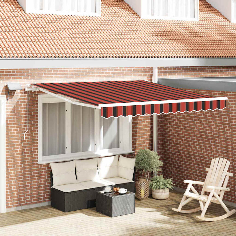 vidaXL Behúzható napellenző narancssárga és barna 300 x 250 cm szövet