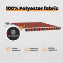 vidaXL Behúzható napellenző narancssárga és barna 300 x 250 cm
