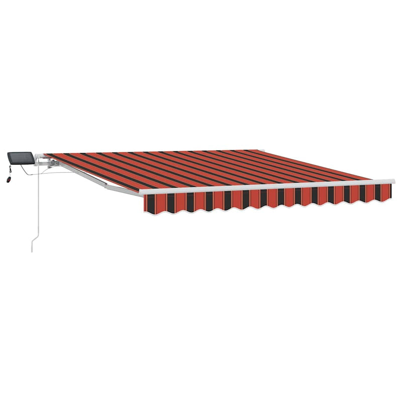 vidaXL Behúzható napellenző narancssárga és barna 300 x 250 cm szövet