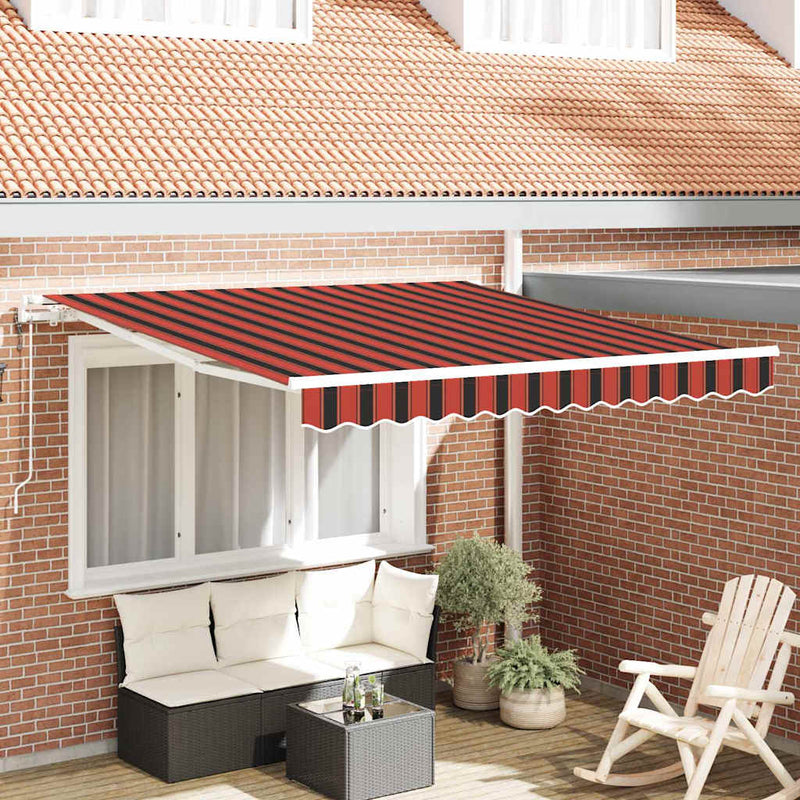 vidaXL Behúzható napellenző 300 x 250 cm narancssárga és barna