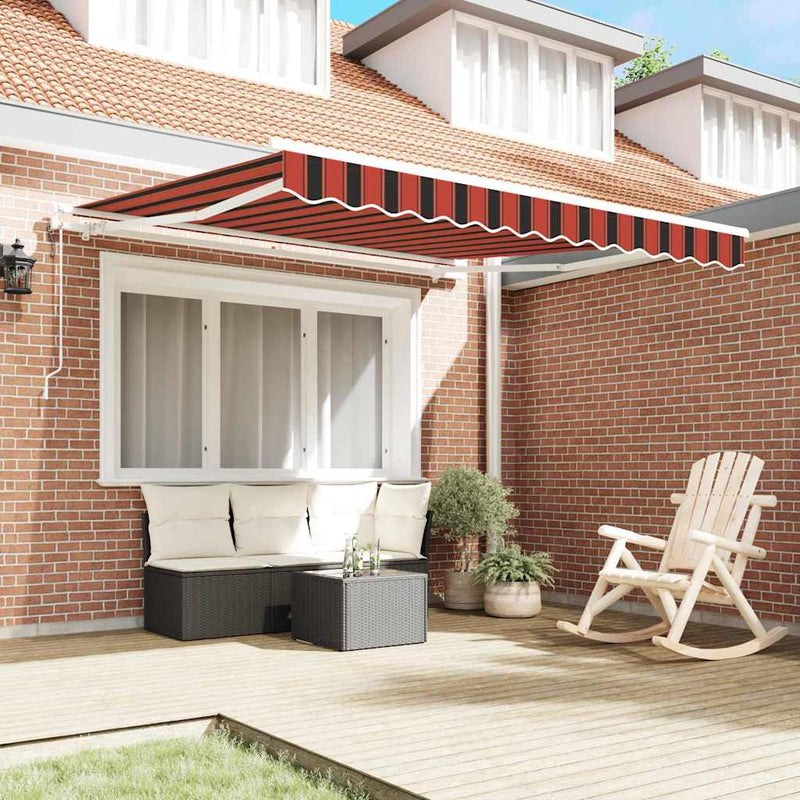 vidaXL Behúzható napellenző 300 x 250 cm narancssárga és barna