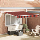vidaXL Behúzható napellenző Narancs és Barna 300 x 250 cm Poliészter