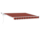vidaXL Behúzható napellenző Narancs és Barna 300 x 250 cm Poliészter