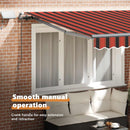 vidaXL Behúzható napellenző narancssárga és barna 300 x 250 cm