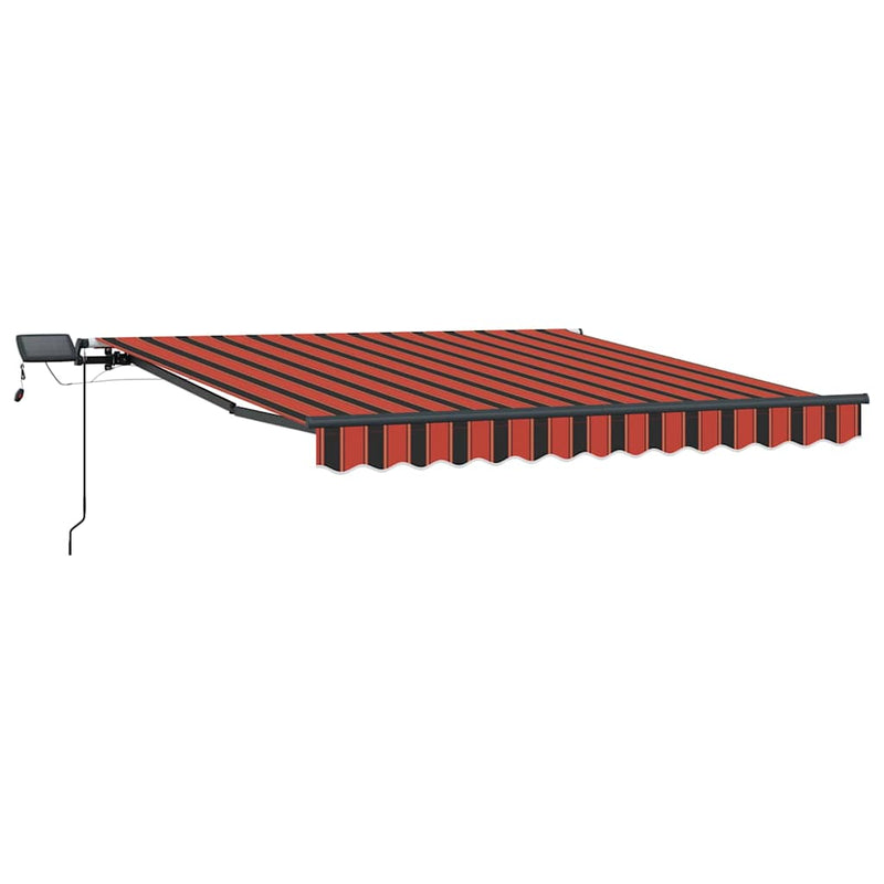 vidaXL Behúzható napellenző narancssárga és barna 300 x 250 cm szövet