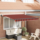 vidaXL Behúzható napellenző Narancs és Barna 300 x 250 cm