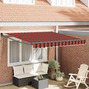 vidaXL Napernyő Narancssárga 300 x 250 cm Poliészter és fém