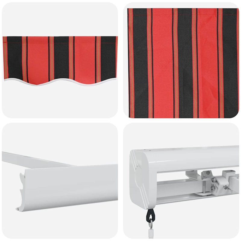 vidaXL Behúzható napellenző Narancs és Barna 300 x 250 cm