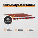 vidaXL Behúzható napellenző Piros és Fekete 300 x 250 cm