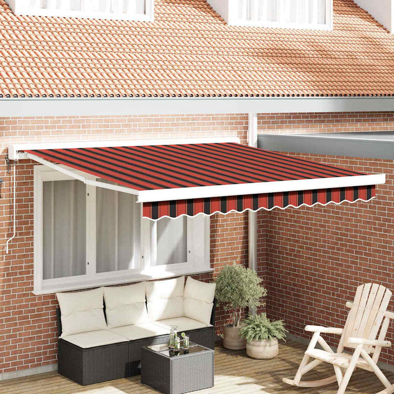 vidaXL Behúzható napellenző narancssárga és barna 300 x 250 cm