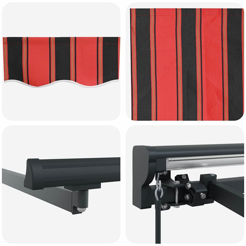 vidaXL Behúzható napellenző Narancs és Barna 300x250 cm szövet