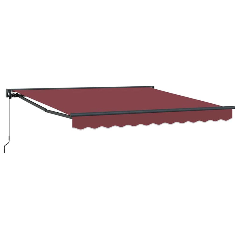 vidaXL Behúzható napellenző Burgundi Vörös 300x250 cm szövet